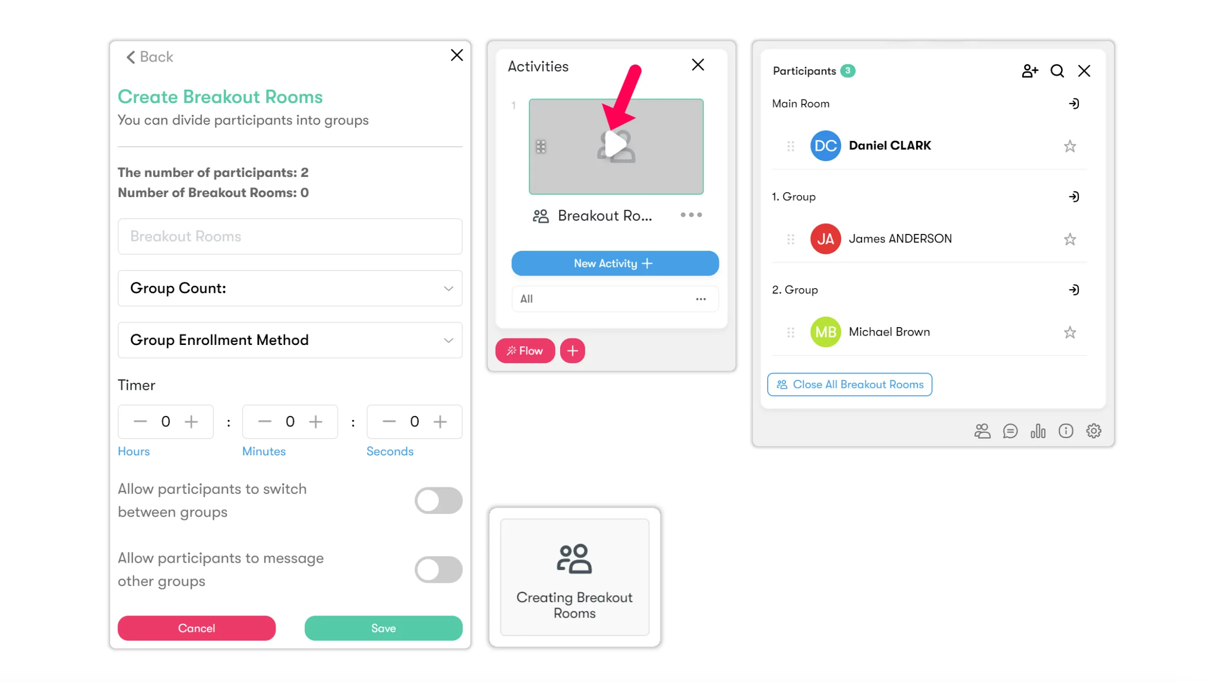 Dynamic Breakout Rooms